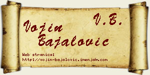 Vojin Bajalović vizit kartica